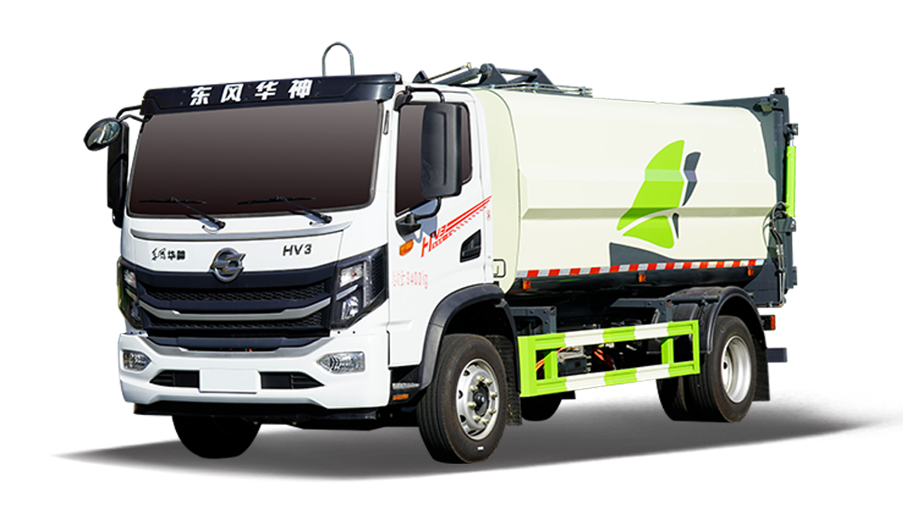 东风华神纯电动侧装压缩垃圾车
