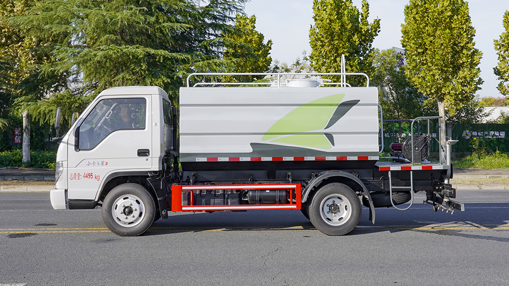 福田时代小卡之星3净浆洒布车-方罐抑尘