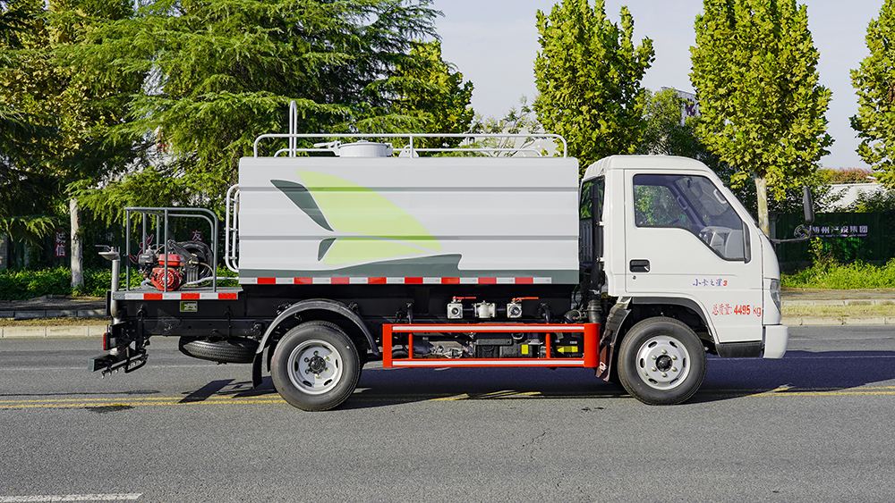 福田时代小卡之星3净浆洒布车-方罐抑尘